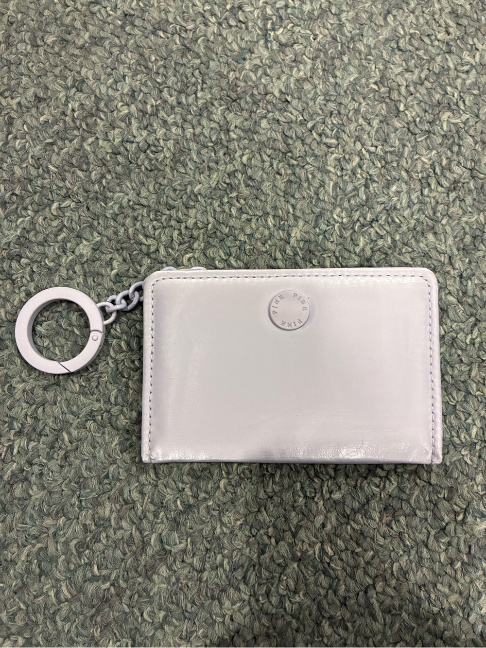 PINK Victoria's Secret Light Blue Key Ring Card Holder